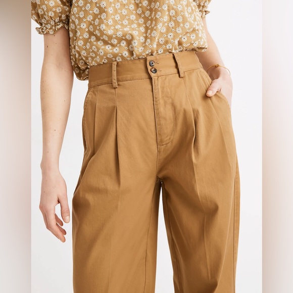 ❌SOLD❌Madewell Corwin Pleated Straight Pants - Distant Sand - 6 - Picture 2 of 8